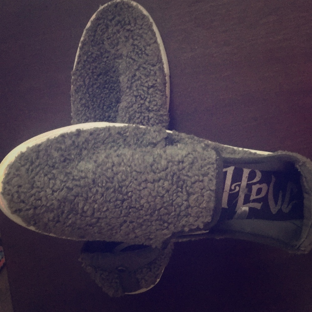 Slip on shoes.